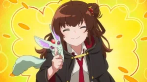 Meg raspberry bersama salah satu familiar nya