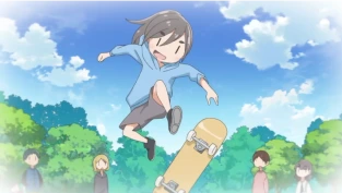 Kiriyama ternyata ahli dalam skateboard