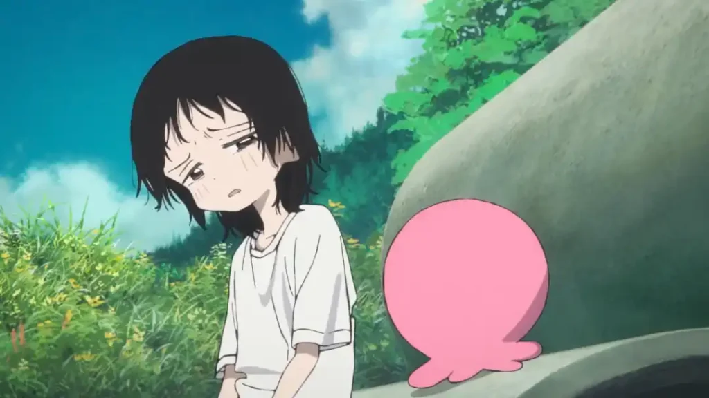 Shizuka Kuze berinteraksi dengan Alien (Takopii)
