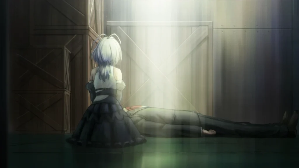 Lilithea menjaga tubuh (mati) Sakuya